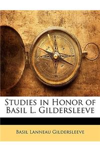 Studies in Honor of Basil L. Gildersleeve