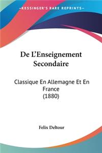 De L'Enseignement Secondaire