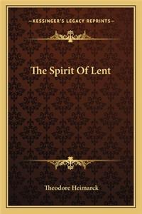 The Spirit Of Lent