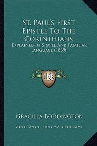 St. Paul's First Epistle to the Corinthians