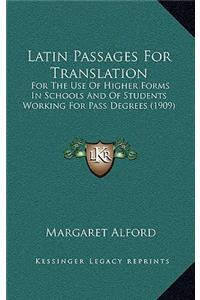 Latin Passages For Translation