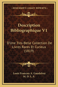 Description Bibliographique V1