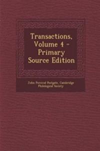 Transactions, Volume 4
