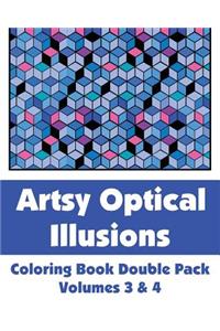 Artsy Optical Illusions Coloring Book Double Pack (Volumes 3 & 4)