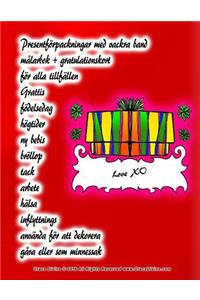 Presentförpackningar med vackra band målarbok + gratulationskort för alla tillfällen Grattis födelsedag högtider ny bebis bröllop tack arbete hälsa inflyttnings använda för att dekorera gåva eller som minnessak