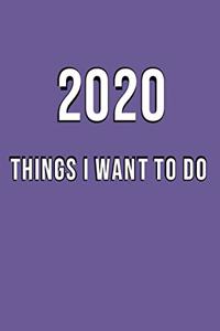 2020 Things to Do This Year Resolution Journal