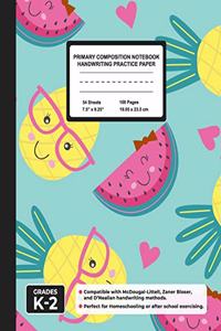 Primary Composition Notebook Handwriting Practice Paper