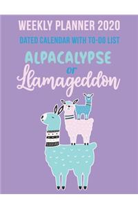Weekly Planner 2020 Dated Calendar With To-do List