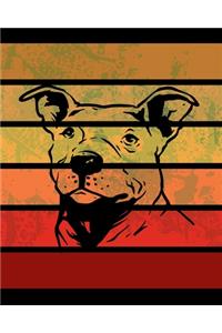 Pitbull Retro Stripes Notebook