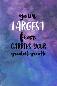 Your Largest Fear Carries Your Greatest Growth