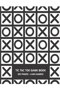 Tic Tac Toe Game Book: 120 Page Grid Sheet Book With 1,440 Blank Grid Sheets For Kids - 8.5 x 11" Matte Soft Cover For Road Trips Traveling Camping Family Activity