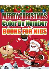 Merry Christmas Color By Number Books For Kids