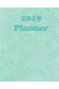 2019 Planner: Weekly Planner Monthly Planner 8x10 120 Pages Notes to Do Lists Turquoise Dots