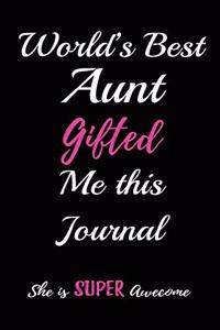 World's Best Aunt Gifted me this Journal-She is freaking Awesome