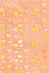 Rose Gold Hearts Pattern Yellow