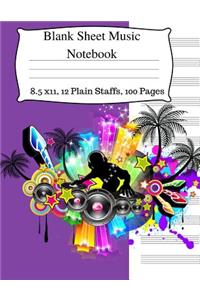 Blank Sheet Music Notebook