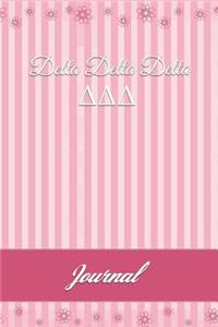 Delta Delta Delta: Line Ruled Sorority Girls Journal - Great Present for Big or Lil Sister