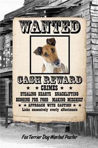 Fox Terrier Dog Wanted Poster