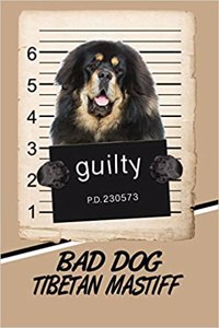 Bad Dog Tibetan Mastiff: Blood Sugar Diet Diary Journal Log Notebook Featuring 120 Pages 6x9
