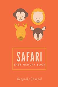 Safari Baby Memory Book / Keepsake Journal