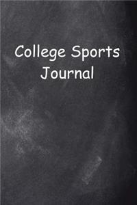 College Sports Journal Chalkboard Design