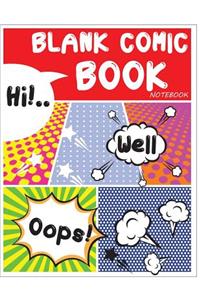 Blank Comic Book Notebook