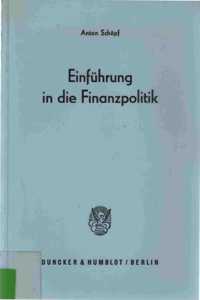 Einfuhrung in Die Finanzpolitik