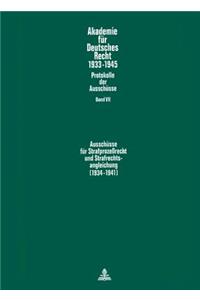 Ausschuesse Fuer Strafprozeßrecht Und Strafrechtsangleichung (1934-1941)