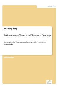 Performanceeffekte von Directors' Dealings