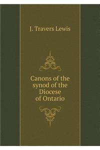 Canons of the Synod of the Diocese of Ontario