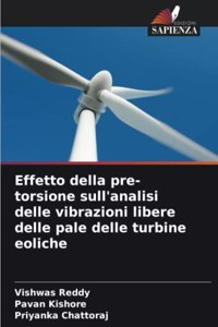 Effetto della pre-torsione sull'analisi delle vibrazioni libere delle pale delle turbine eoliche