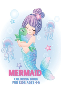 Mermaid coloring book for kids ages 4-8