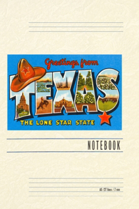 Vintage Lined Notebook Greetings from Texas