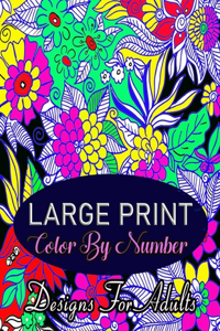 Large Print Color by number Designs For Adults