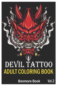 Devil Tattoo Adult Coloring Book