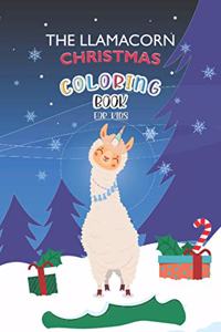 Llamacorn Christmas Coloring Book For Kids