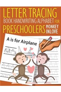 Letter Tracing Book Handwriting Alphabet for Preschoolers Monkey in Love