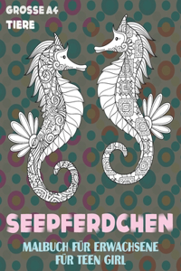 Malbuch für Erwachsene für Teen Girl - Grosse A4 - Tiere - Seepferdchen