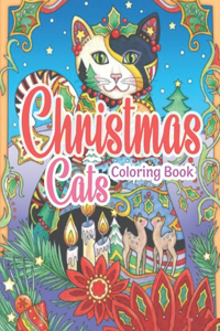Christmas Cats Coloring Book