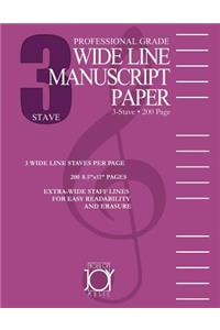 3-Stave Wide Line Manuscript Paper
