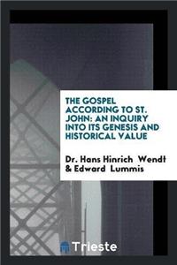 The Gospel According to St. John