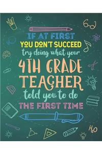 If At First You Don't Succeed Try Doing What Your 4th Grade Teacher Told You To Do The First Time