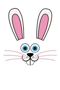 Happy Easter - Bunny Face - Funny Ears Notebook
