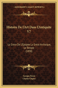 Histoire De L'Art Dans L'Antiquite V7