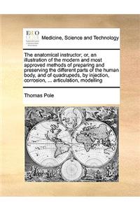 The Anatomical Instructor; Or, an Illustration of the Modern and Most Approved Methods of Preparing and Preserving the Different Parts of the Human Body, and of Quadrupeds, by Injection, Corrosion, ... Articulation, Modelling