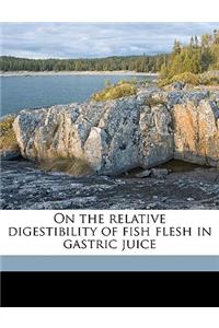 On the Relative Digestibility of Fish Flesh in Gastric Juice