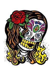 Female Sugar Skull Journal: 160 Page Lined Journal/Notebook