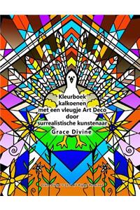 Kleurboek kalkoenen met een vleugje Art Deco door surrealistische kunstenaar Grace Divine