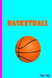 Basketball - Blue Orange Notebook / Extended Lined Pages / Soft Matte Cover