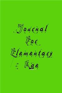 Journal For Elementary Age